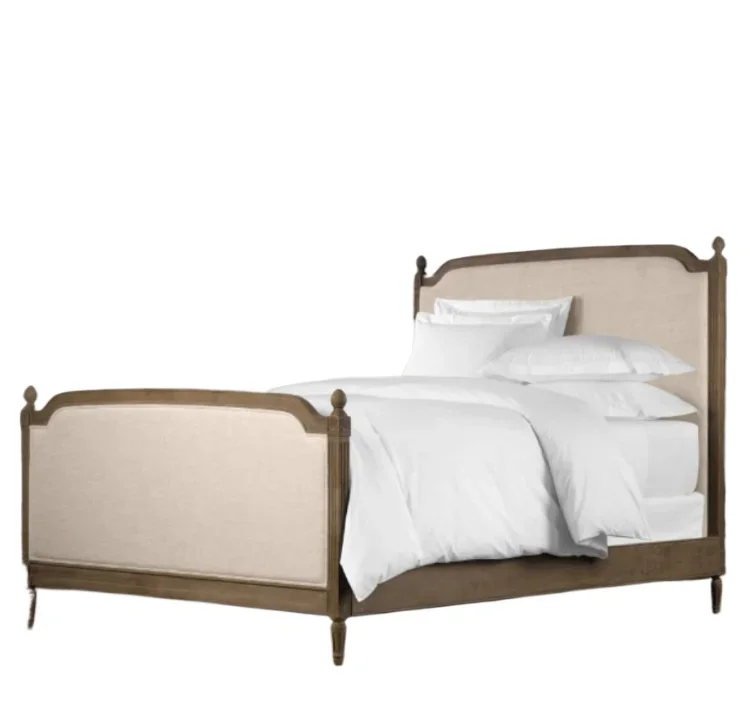 American country retro furniture British classical solid wood fabric bed high-end villa solid wood soft bag
American country retro furniture British classical solid wood fabric bed high-end villa solid wood soft bag