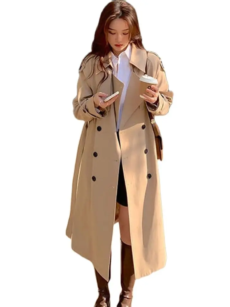 Autumn Winter Woman Long Trench Coat Fashion Korean Streetwear Style Loose Cloak Casual Elegant Thin Women's Windbreaker Coat
Autumn Winter Woman Long Trench Coat Fashion Korean Streetwear Style Loose Cloak Casual Elegant Thin Women's Windbreaker Coat