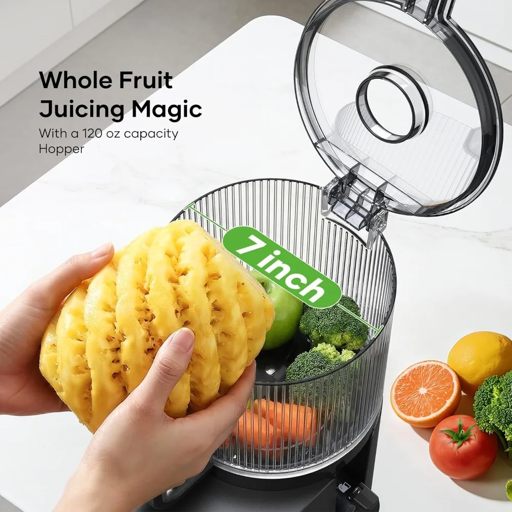 3-in-1 Juicer Machine Cold Press Juicer 7 Inch Large Chute 120oz for Whole Vegetables Fruits High
3-in-1 Juicer Machine Cold Press Juicer 7 Inch Large Chute 120oz for Whole Vegetables Fruits High