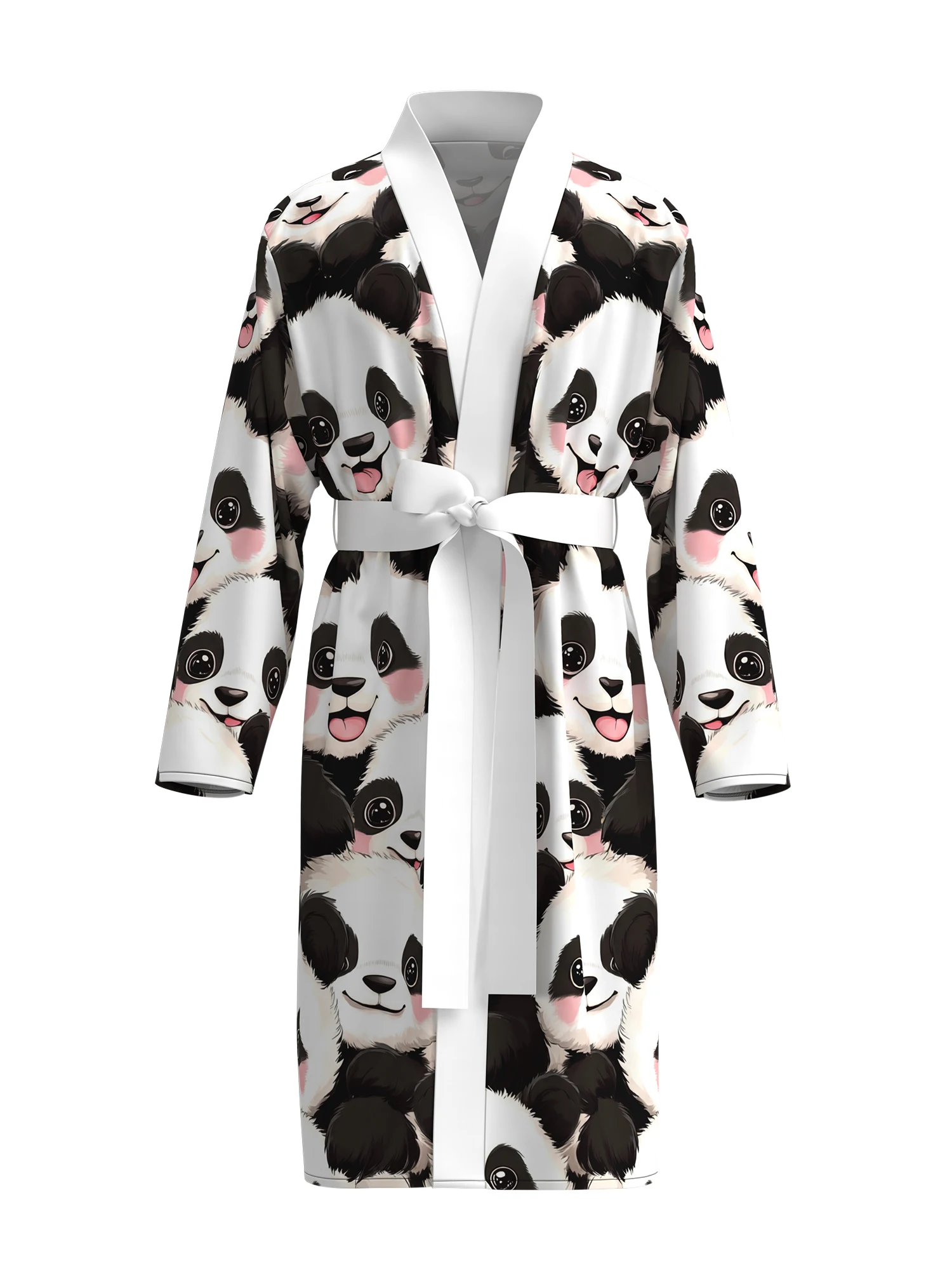 Men's soft panda print kimono bathrobe, cute cartoon national treasure pattern long-sleeved home clothes, casual nightgown
Men's soft panda print kimono bathrobe, cute cartoon national treasure pattern long-sleeved home clothes, casual nightgown