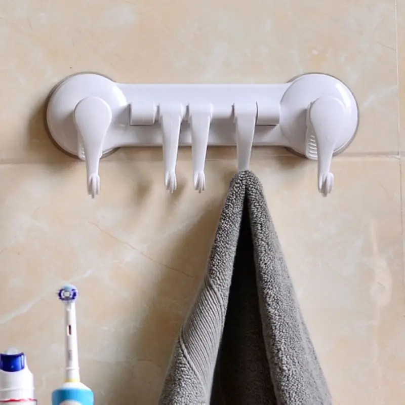 Wall mounted Suction Cup 5 Hooks Towel Holder Sucker Hanger Cabinet Cupboard Hanger for Bathroom Kitchen Organizer Accessories
Wall mounted Suction Cup 5 Hooks Towel Holder Sucker Hanger Cabinet Cupboard Hanger for Bathroom Kitchen Organizer Accessories