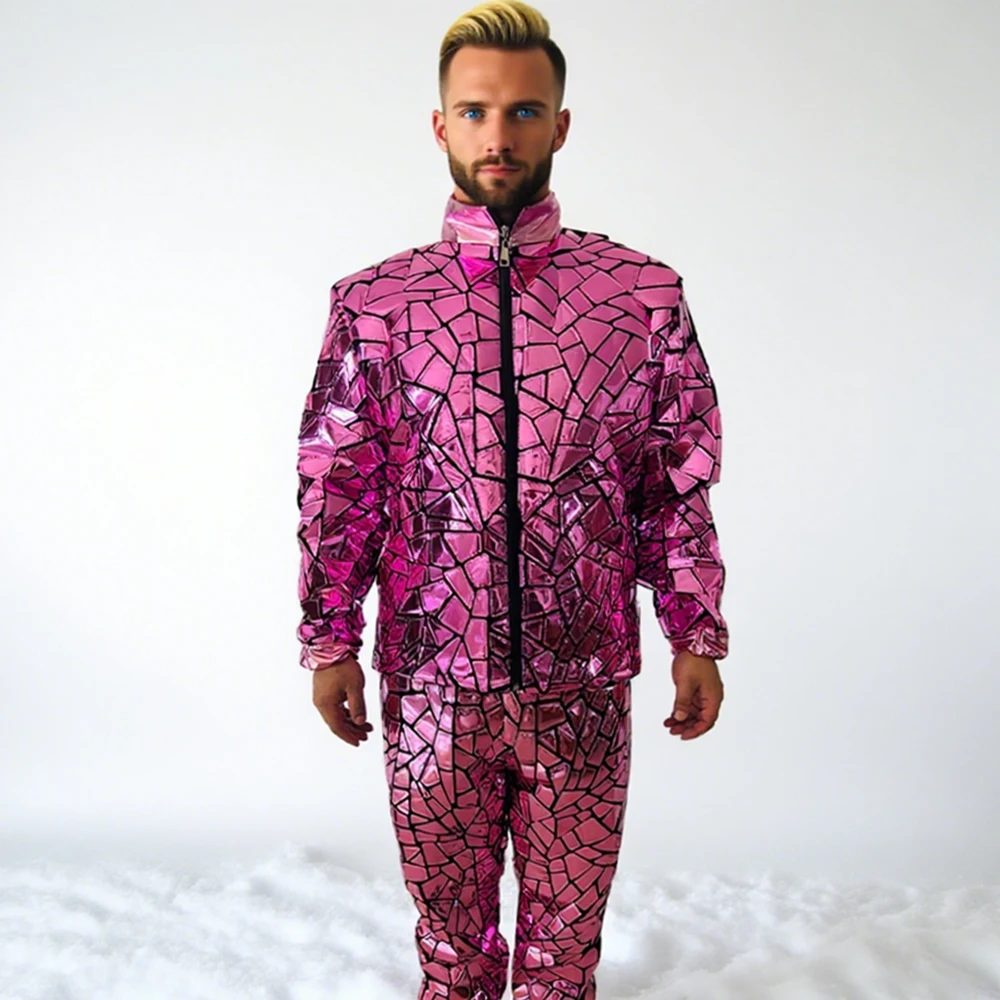 Men's Shiny Similar Mirror Jacket with Bling Sequins Hip Hop Dance Overcoat for Stage Performance Club Party Show Rave Outfit
Men's Shiny Similar Mirror Jacket with Bling Sequins Hip Hop Dance Overcoat for Stage Performance Club Party Show Rave Outfit