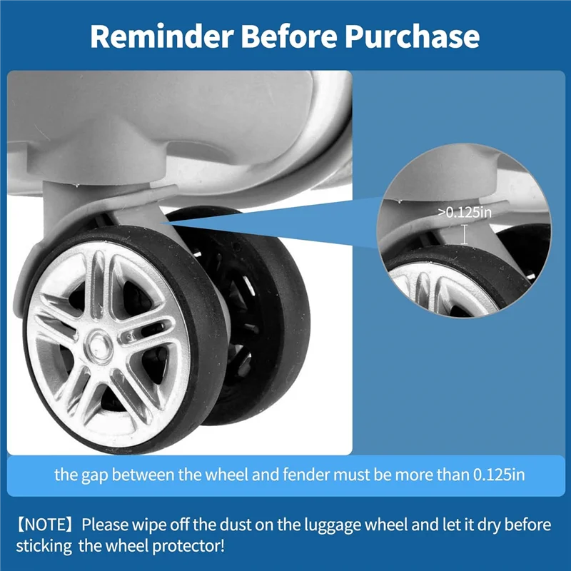 BAAJ-20 упаковка чехлов на колеса для багажа, клейкие силиконовые чехлы на колеса для чемодана, защита колес для багажа от падения для одиночных
BAAJ-20 упаковка чехлов на колеса для багажа, клейкие силиконовые чехлы на колеса для чемодана, защита колес для багажа от падения для одиночных