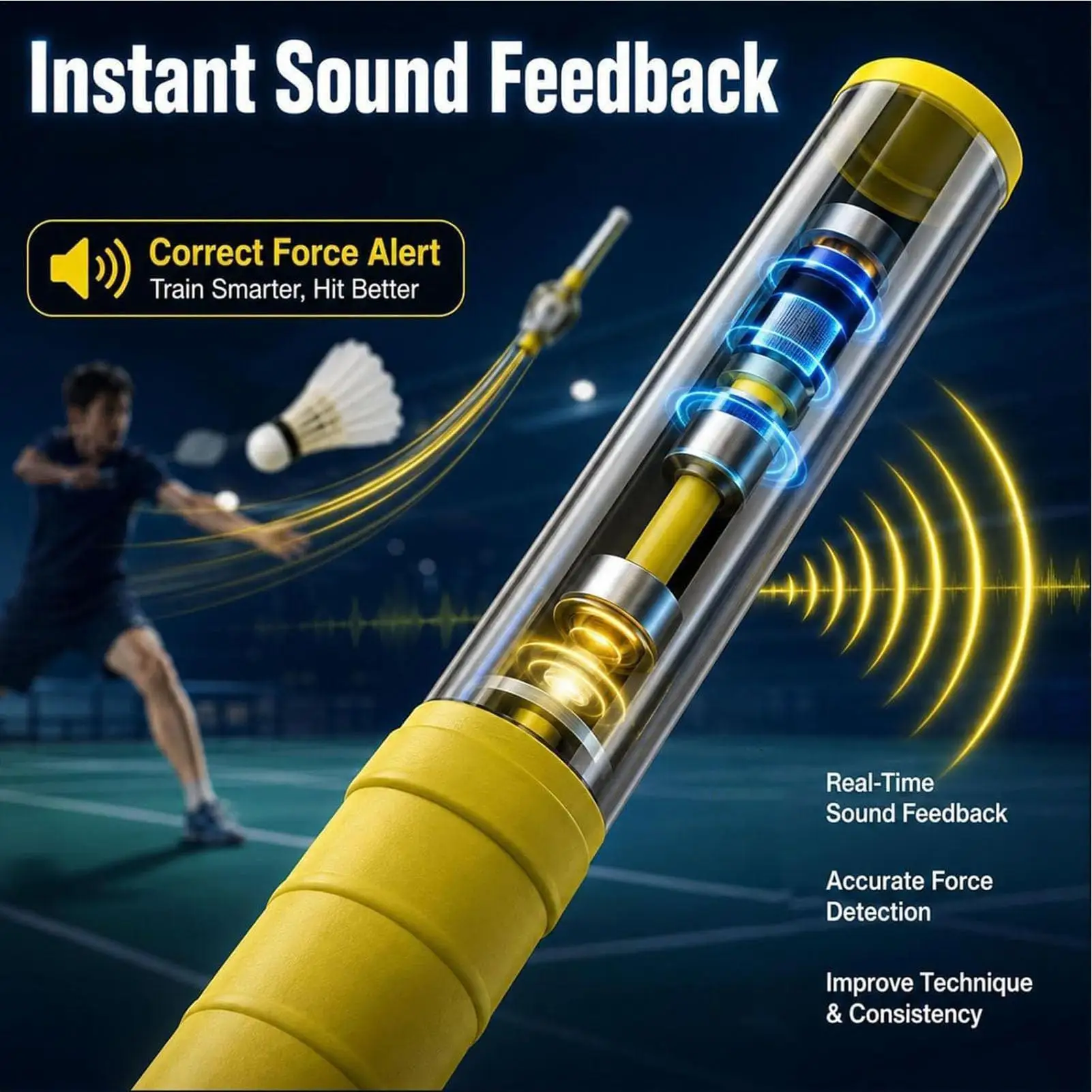 Badminton Swing Trainer Correction Tool adjustable reluctance Non-slip durable handle For Training Aid Equipment Badminton
Badminton Swing Trainer Correction Tool adjustable reluctance Non-slip durable handle For Training Aid Equipment Badminton