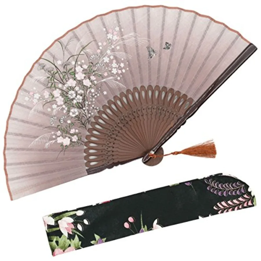 ® "Grassflowers 8.27" 21cm Hand Held Folding Fans - With a Fabric Sleeve for Protection for Gifts - Chinese/Japanese Vintage Re
® "Grassflowers 8.27" 21cm Hand Held Folding Fans - With a Fabric Sleeve for Protection for Gifts - Chinese/Japanese Vintage Re