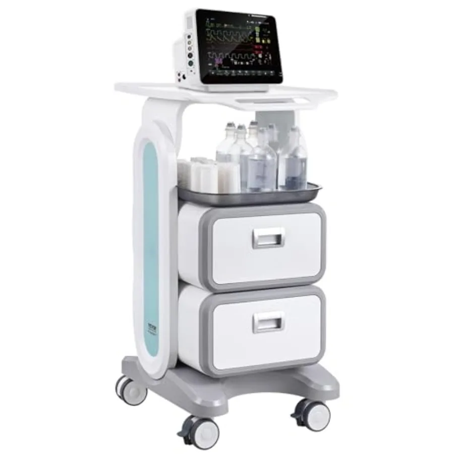 3 Tiers Lab Carts, Lab Utility Cart with 2 Drawers and 1 Top Tray, Mobile Medical Cart with ABS Material, Lab Rolling Cart with
3 Tiers Lab Carts, Lab Utility Cart with 2 Drawers and 1 Top Tray, Mobile Medical Cart with ABS Material, Lab Rolling Cart with