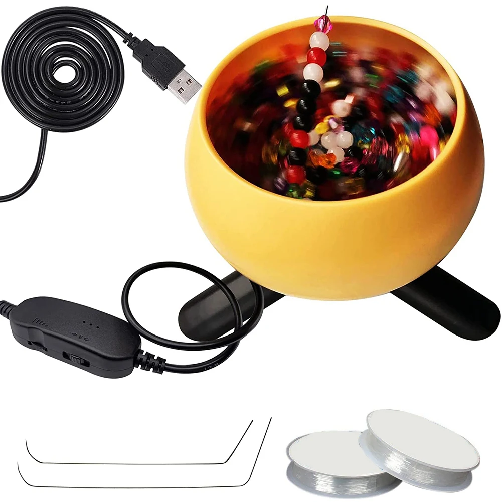 Electric Bead Spinner for Jewelry Making,Adjustable Speed Bead Spinner Bowl Kit for DIY Making Seed Beads Waist
Electric Bead Spinner for Jewelry Making,Adjustable Speed Bead Spinner Bowl Kit for DIY Making Seed Beads Waist