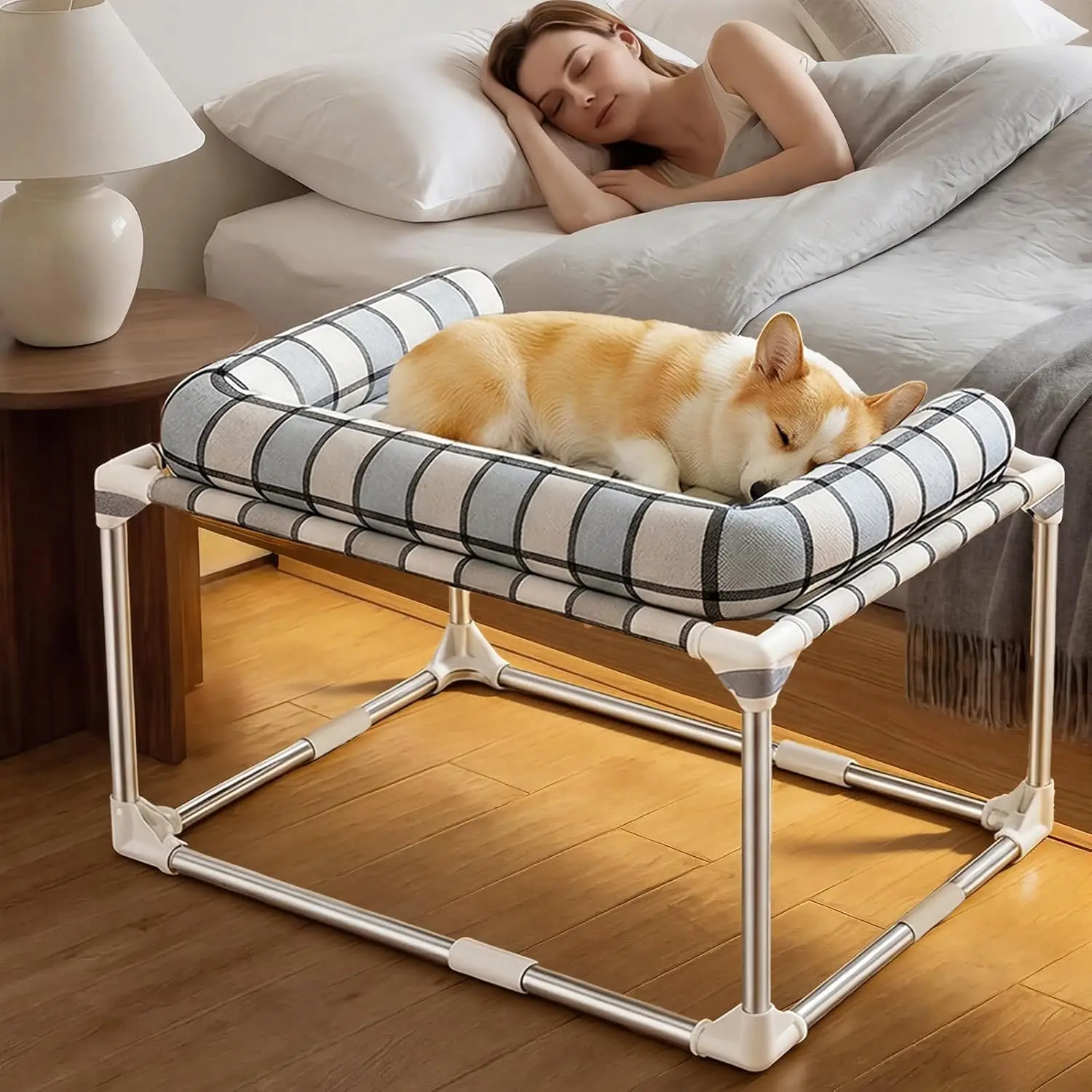 Elevated Pet Bed with Pillow - 34x26x20 Inch Window Perch for Dogs & Cats, Easy Assembly
Elevated Pet Bed with Pillow - 34x26x20 Inch Window Perch for Dogs & Cats, Easy Assembly