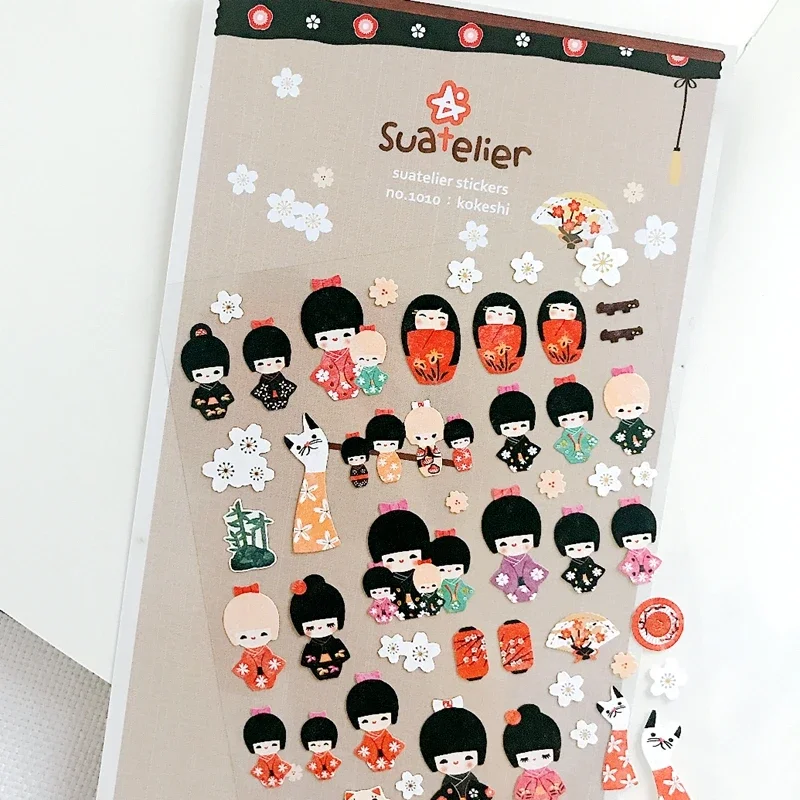 Suatelier Japanese Kokeshi Stickers No.1010 Doll Girls Sakura Scrapbooking Supplies Kawaii Junk Journal Decoration DIY Craft
Suatelier Japanese Kokeshi Stickers No.1010 Doll Girls Sakura Scrapbooking Supplies Kawaii Junk Journal Decoration DIY Craft