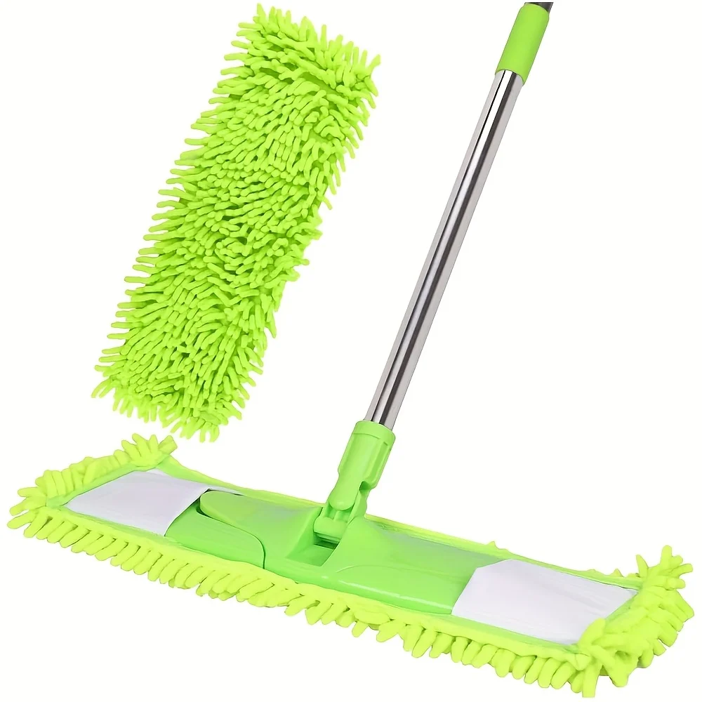 Dust Mop For Floor Cleaning With 2 Washable Chenille Pads
Dust Mop For Floor Cleaning With 2 Washable Chenille Pads