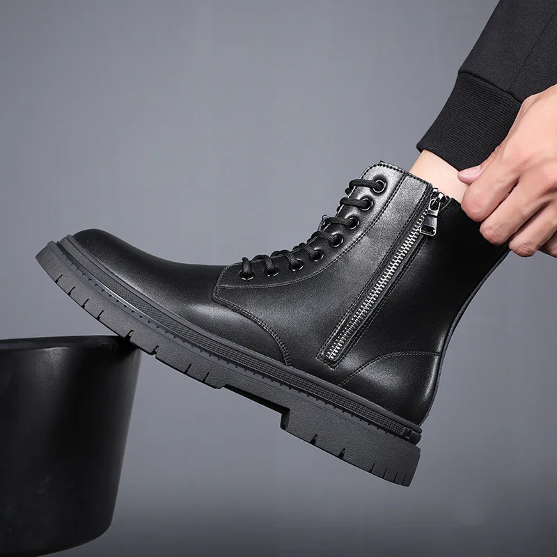 mens casual business office formal dress original leather boots black platform shoes cowboy autumn winter boot short botas male
mens casual business office formal dress original leather boots black platform shoes cowboy autumn winter boot short botas male