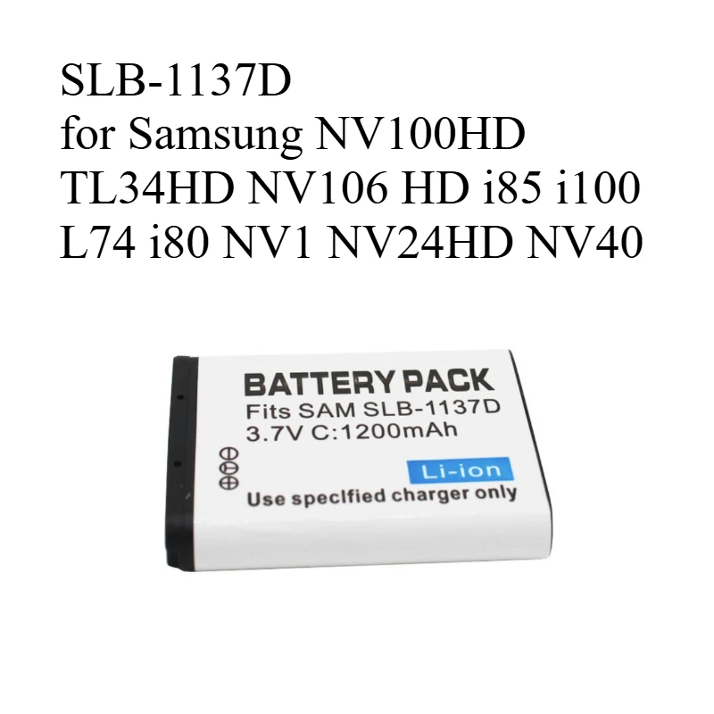 SLB-1137D for Samsung NV100HD TL34HD NV106 HD i85 i100 L74 i80 NV1 NV24HD NV40
SLB-1137D for Samsung NV100HD TL34HD NV106 HD i85 i100 L74 i80 NV1 NV24HD NV40