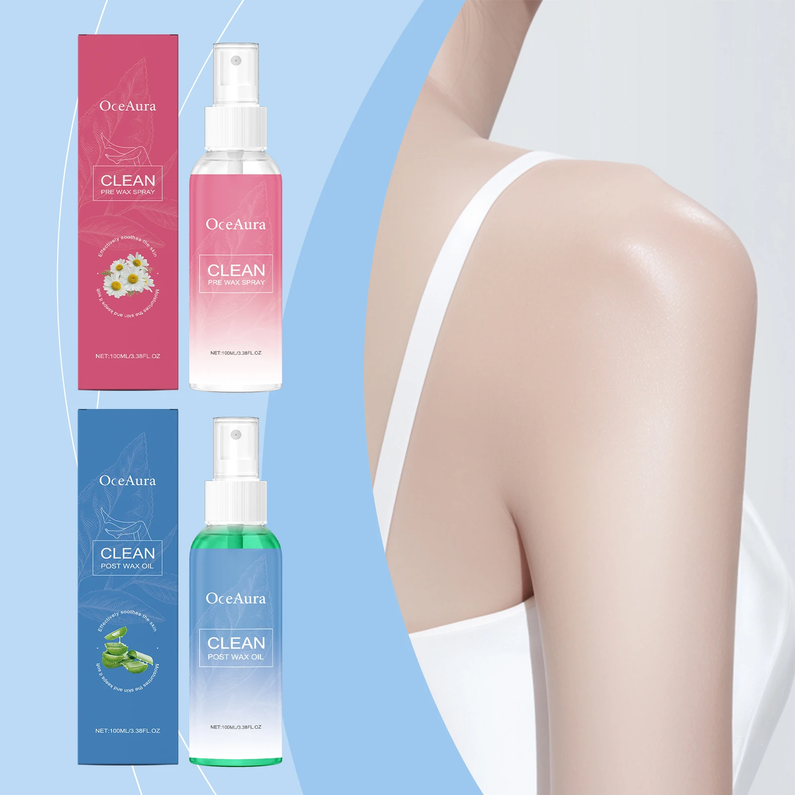 Before and after hair removal care spray Gentle moisturizing care skin hair cleaning moisturizing care spray
Before and after hair removal care spray Gentle moisturizing care skin hair cleaning moisturizing care spray