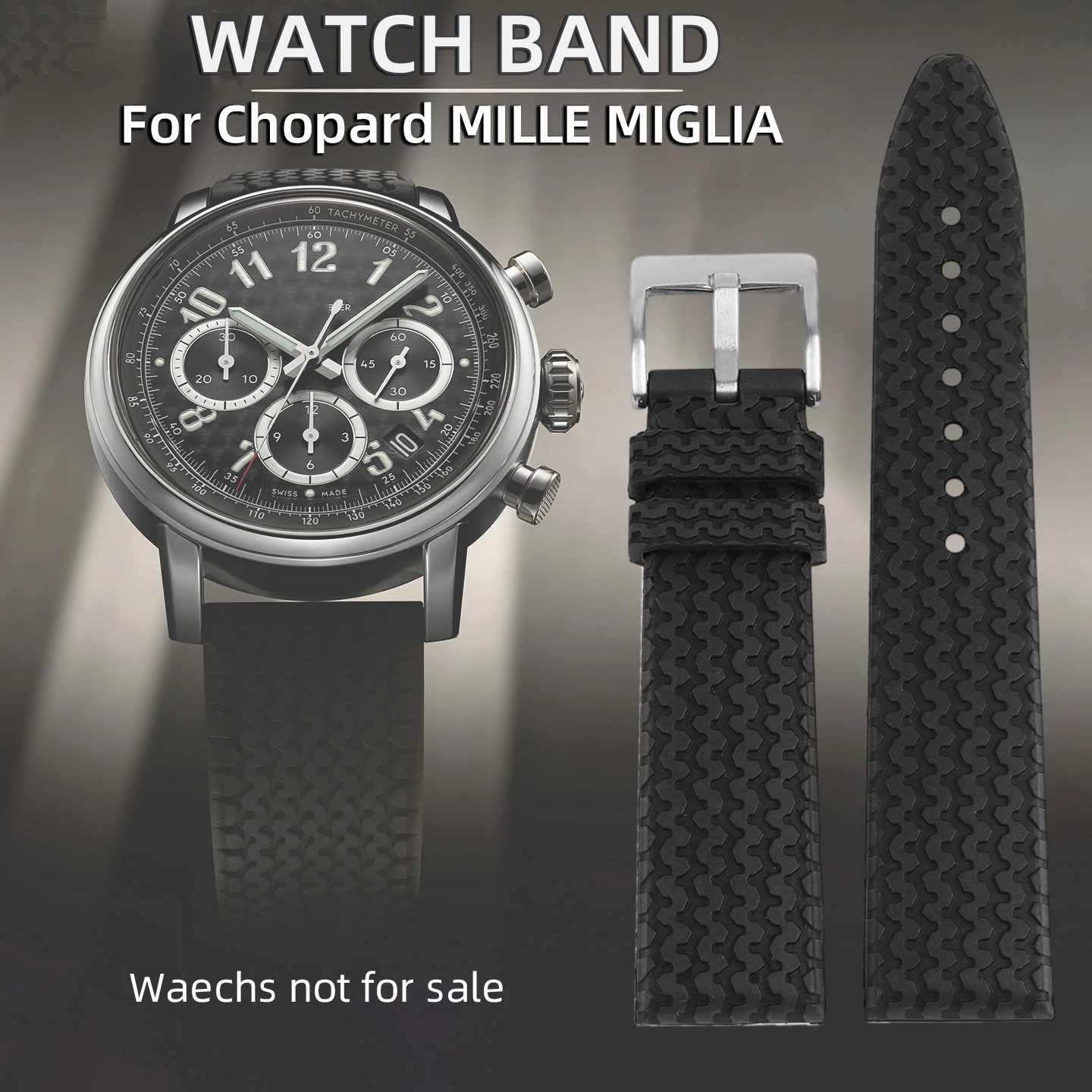  Ремешок из фторкаучука 21 мм 23 мм для Chopard Mille Miglia 168619 с рисунком гоночных шин, мужской водонепроницаемый спортивный ремешок для часов FKM
Ремешок из фторкаучука 21 мм 23 мм для Chopard Mille Miglia 168619 с рисунком гоночных шин, мужской водонепроницаемый спортивный ремешок для часов FKM 