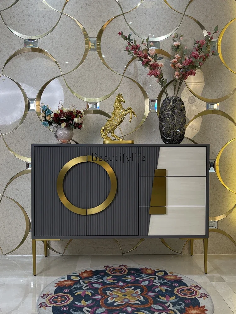 Minimal light luxury entrance partition cabinet living room American dining side cabinet simple solid wood
Minimal light luxury entrance partition cabinet living room American dining side cabinet simple solid wood