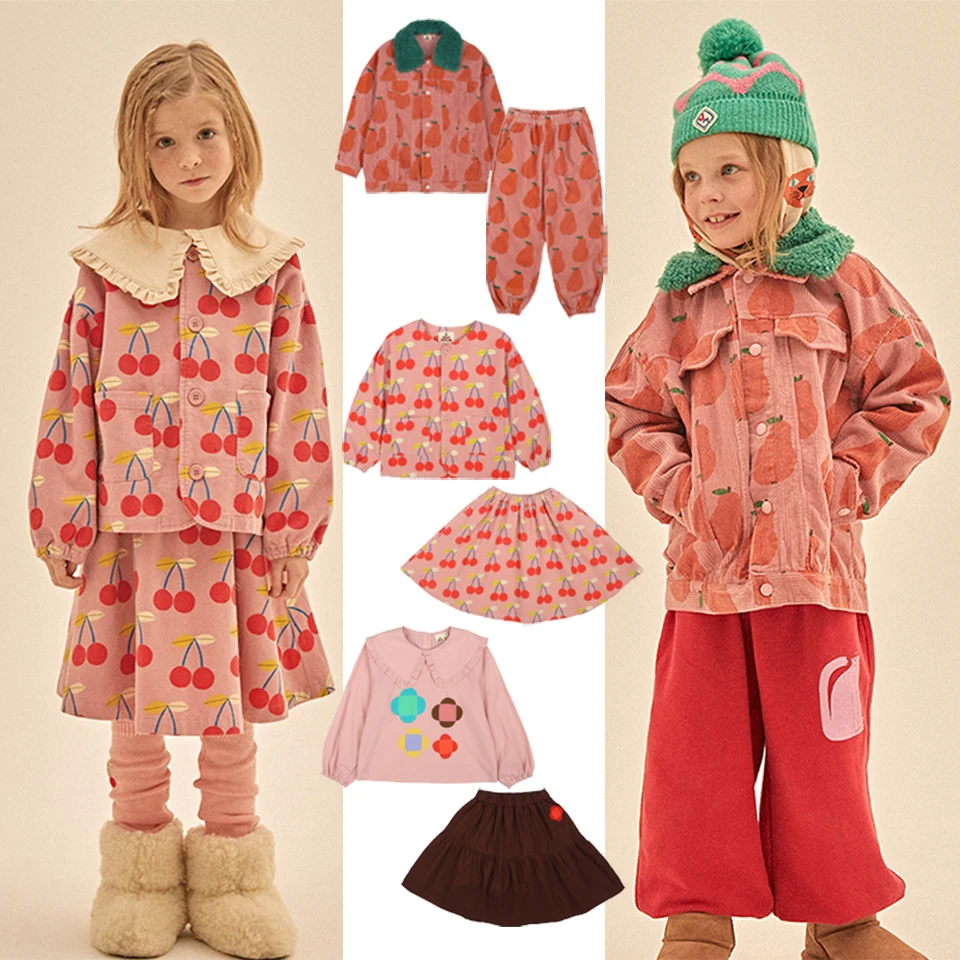 Korean Jelly Girls Pears Print Corduroy Jacket Pants Kids Cute T-Shirt Skirt Suit Children Dress Sweatshirts Clothes Outfit Set
Korean Jelly Girls Pears Print Corduroy Jacket Pants Kids Cute T-Shirt Skirt Suit Children Dress Sweatshirts Clothes Outfit Set