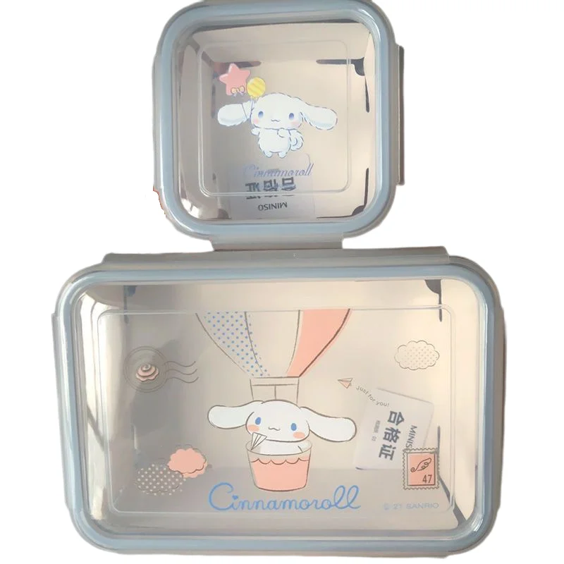 Ланч-бокс Sanrio с четырьмя боковыми пряжками Cinnamoroll Bento, милая мультяшная посуда с подогревом, Ланч-бокс для школьников и детей
Ланч-бокс Sanrio с четырьмя боковыми пряжками Cinnamoroll Bento, милая мультяшная посуда с подогревом, Ланч-бокс для школьников и детей