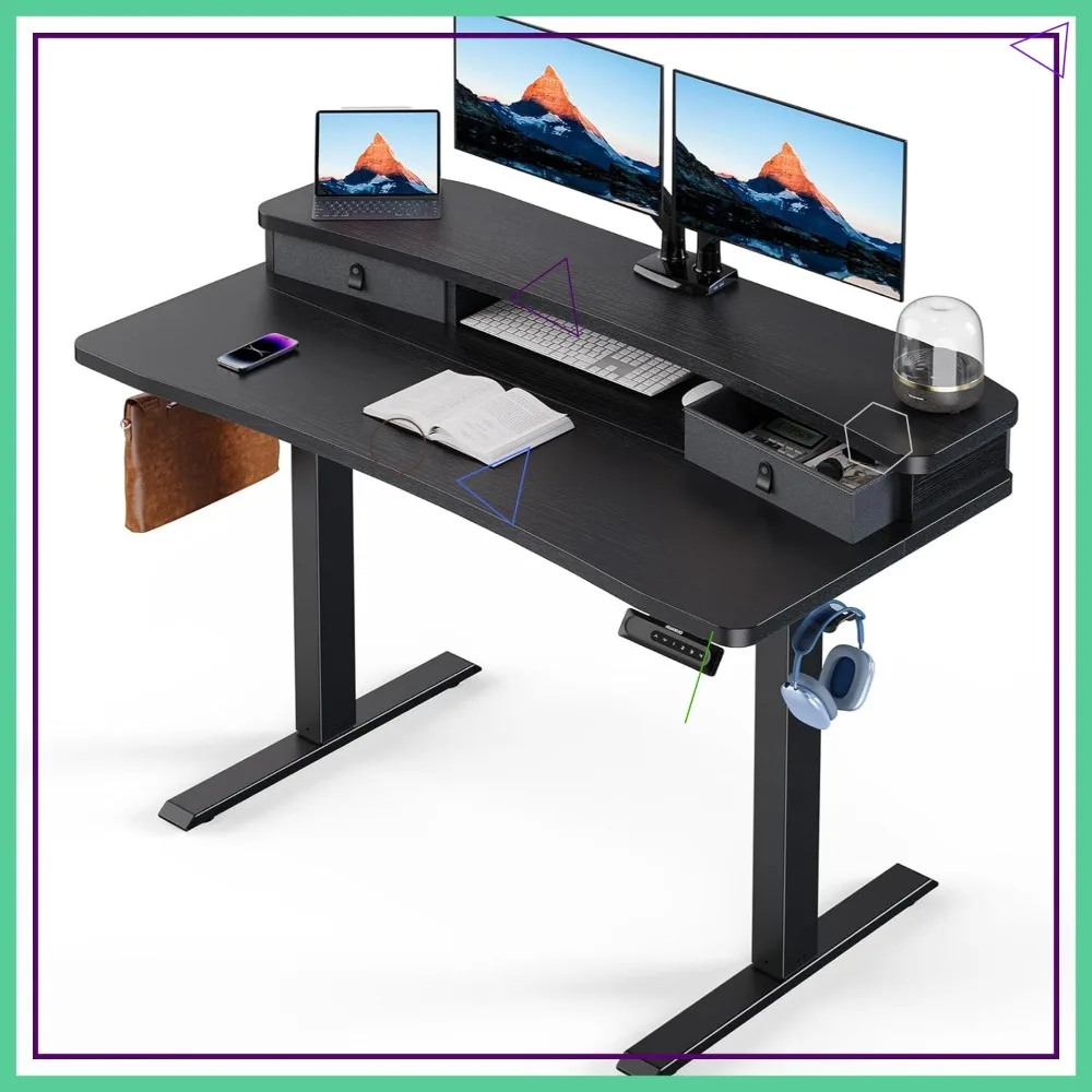 Электрический регулируемый по высоте компьютерный стол 48 x 24 дюйма с ящиками для домашнего офиса, черный
Электрический регулируемый по высоте компьютерный стол 48 x 24 дюйма с ящиками для домашнего офиса, черный