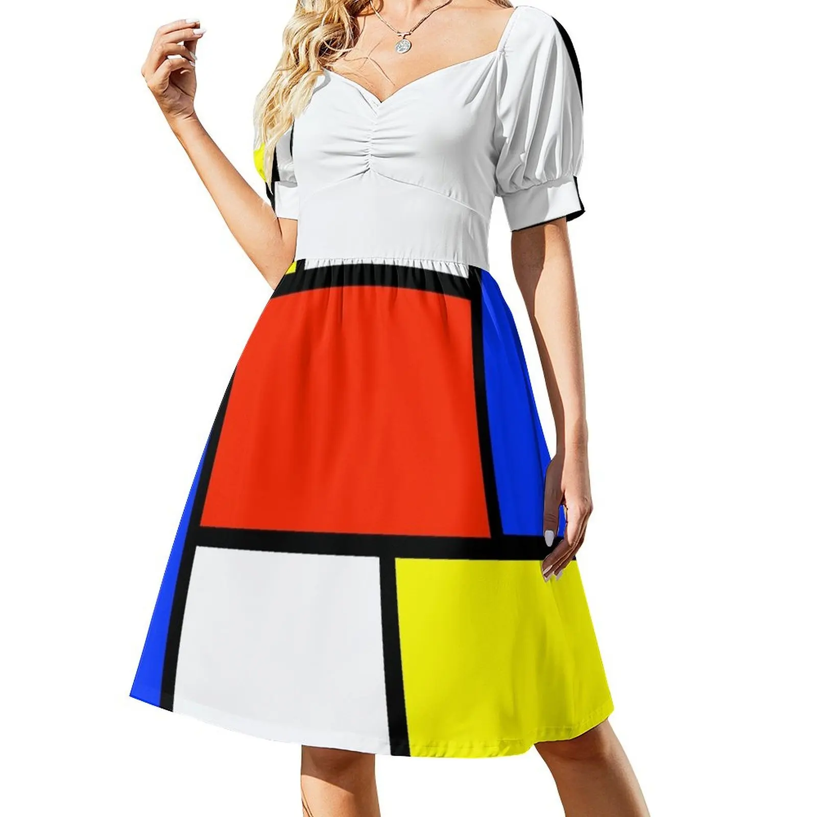Mondrian Art Style Short Sleeved Dress summer dresses ladies 2025 summer dress women 2025 beach dress
Mondrian Art Style Short Sleeved Dress summer dresses ladies 2025 summer dress women 2025 beach dress