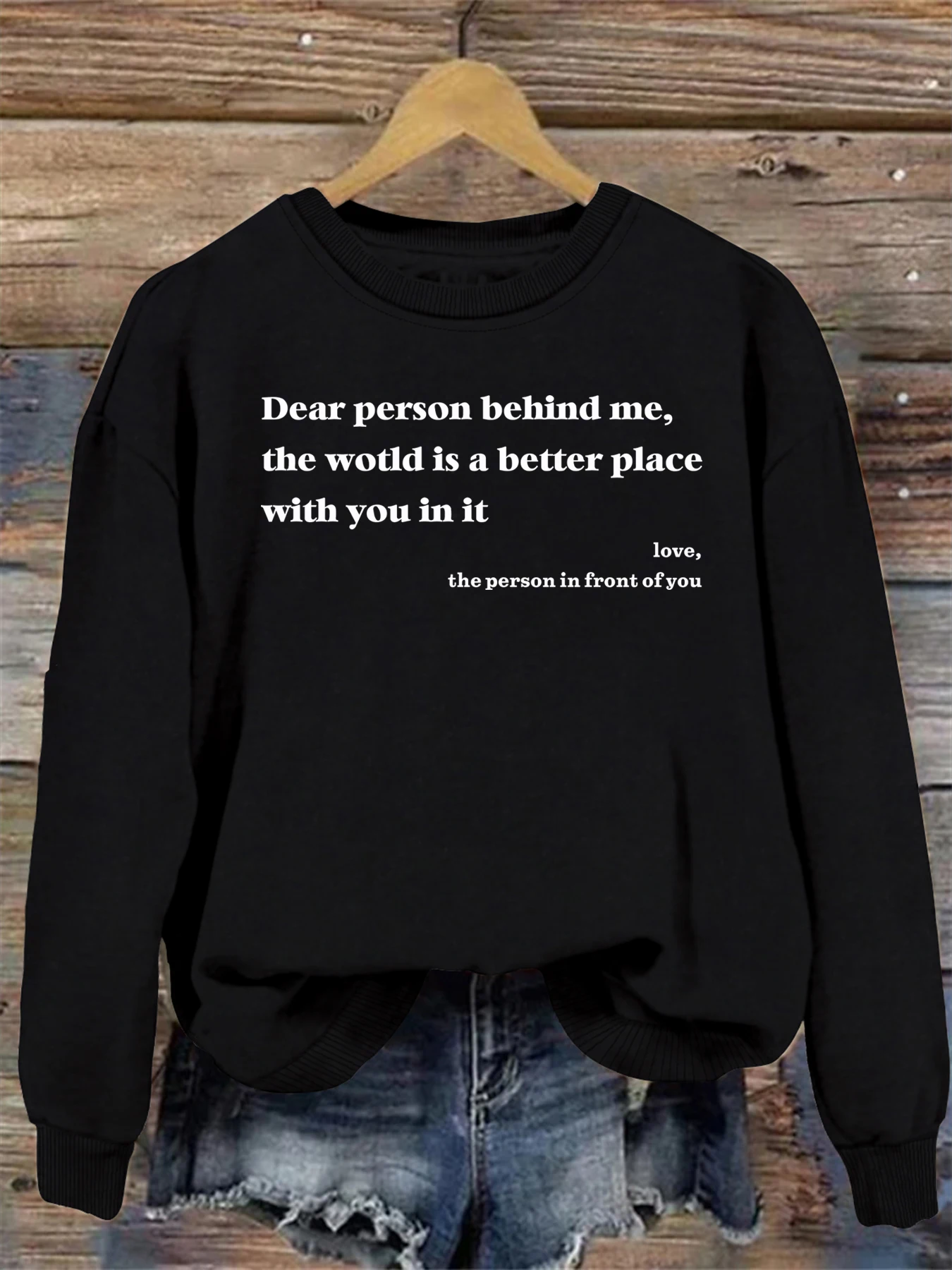 Letters print sweatshirt, crew neck casual sweatshirt for winter & fall, women's clothing
Letters print sweatshirt, crew neck casual sweatshirt for winter & fall, women's clothing