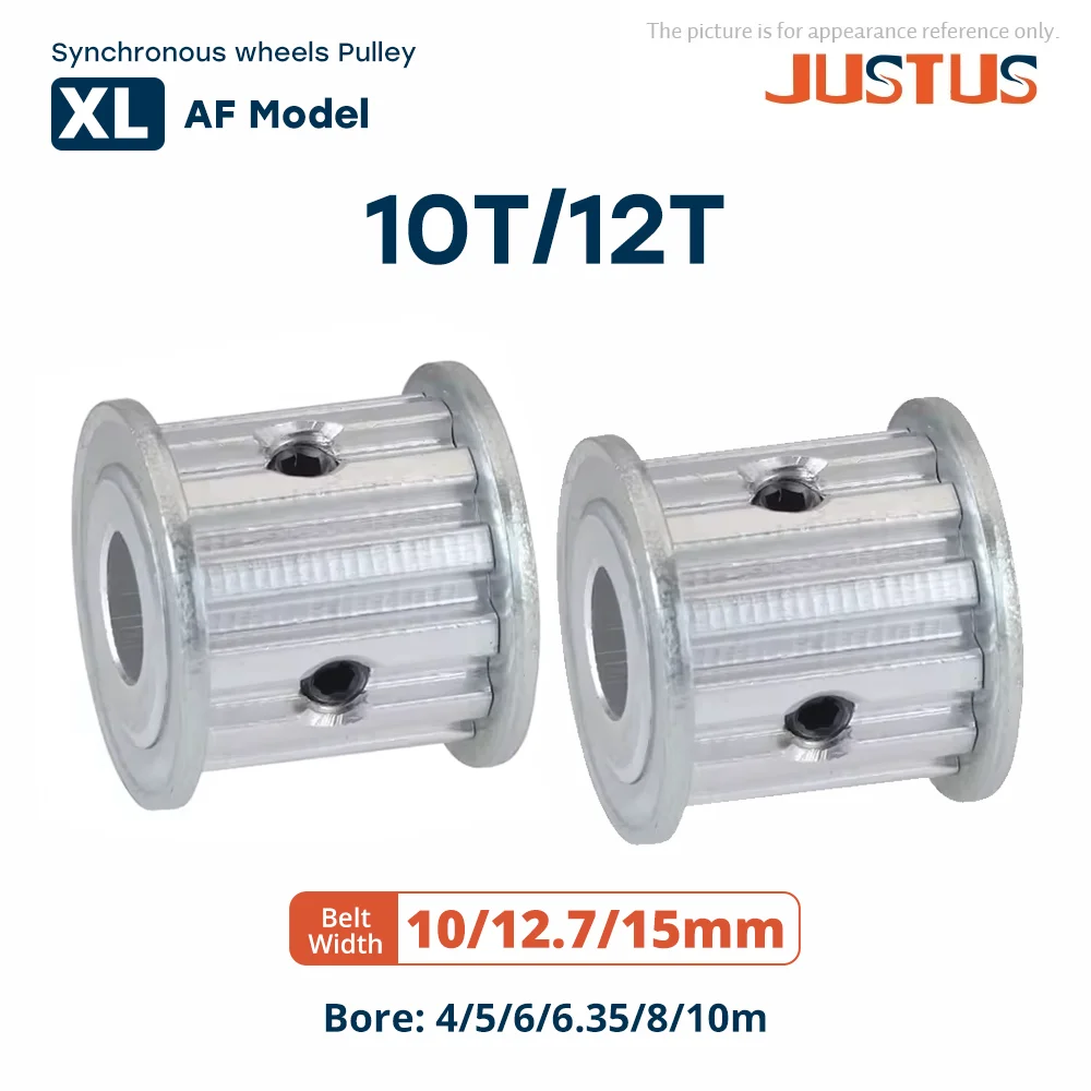 XL Synchronous wheel AF Type 10Teeth 12Teeth Bore 4/5/6/6.35/8/10 for 10/12.7/15mm Width Timing Belt Used In Linear Pulley
XL Synchronous wheel AF Type 10Teeth 12Teeth Bore 4/5/6/6.35/8/10 for 10/12.7/15mm Width Timing Belt Used In Linear Pulley