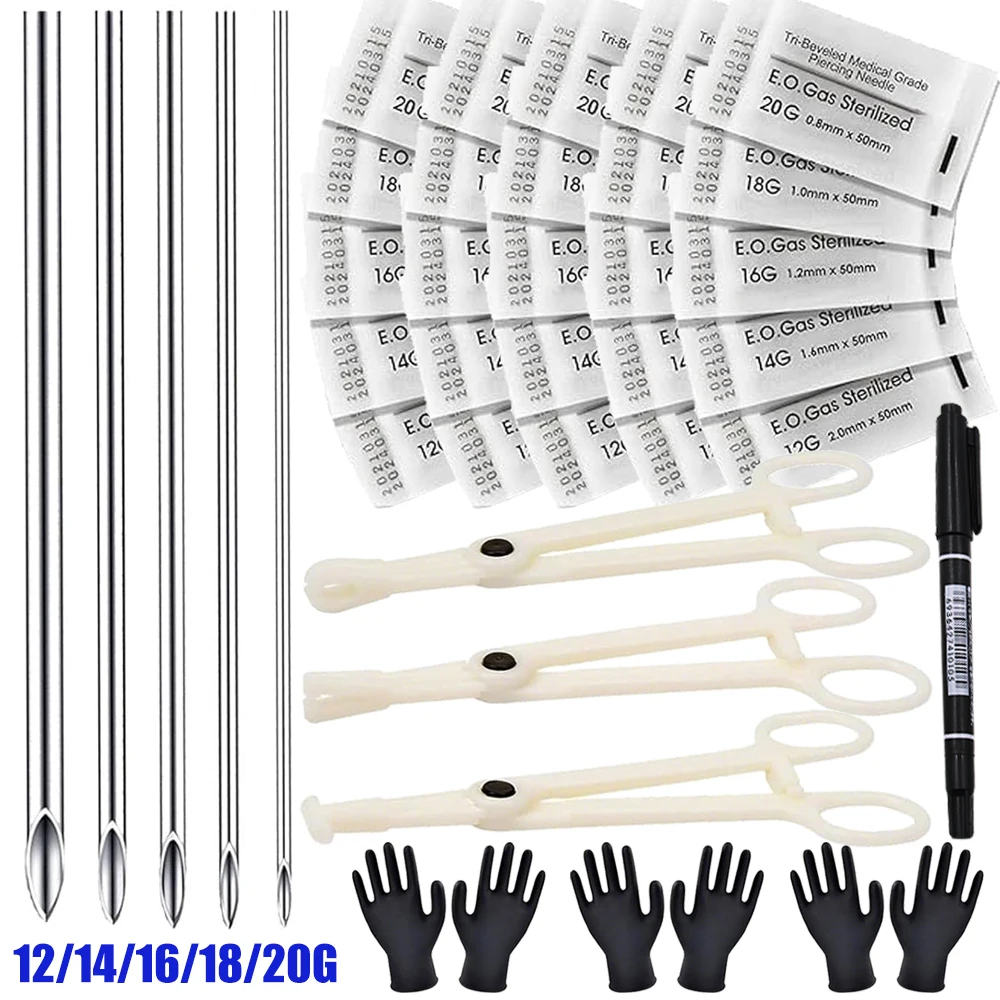 Professional Piercing Tool Kit with Body Piercing Needles Piercing Clamps Glove Marker Pen for Ear Nose Lip Navel Piercing Set
Professional Piercing Tool Kit with Body Piercing Needles Piercing Clamps Glove Marker Pen for Ear Nose Lip Navel Piercing Set