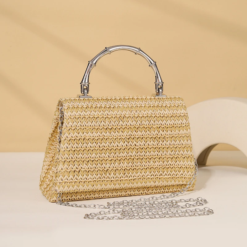 Stylish Straw Small Handbag for Women Fashionable Simple Flip-top Buckle Lightweight Summer Vacation Long Chain Bag Shoulder Bag
Stylish Straw Small Handbag for Women Fashionable Simple Flip-top Buckle Lightweight Summer Vacation Long Chain Bag Shoulder Bag