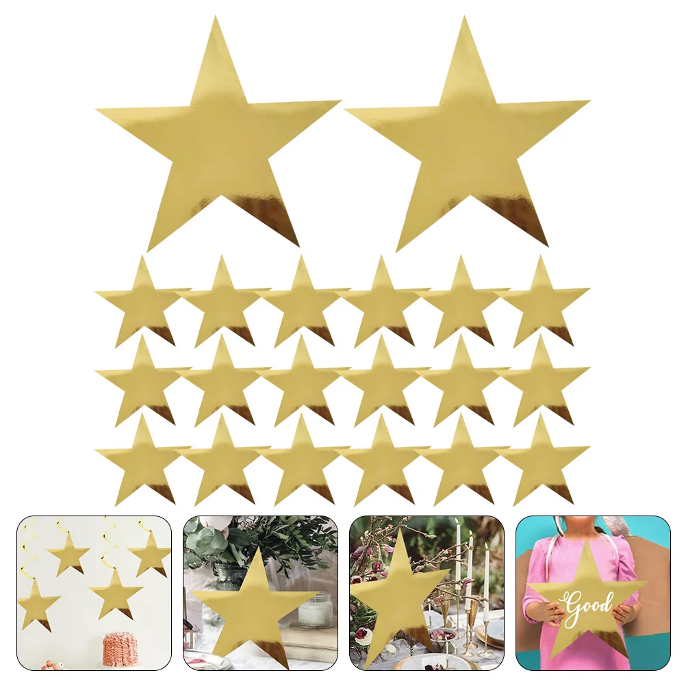 20 Pcs Holiday Decorations Paper Star Gold Cutouts Double Printed Party Supplies
20 Pcs Holiday Decorations Paper Star Gold Cutouts Double Printed Party Supplies
