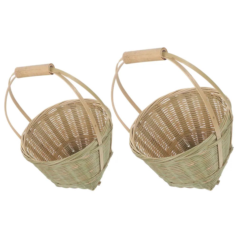 2Pcs Bamboo Basket H Woven Fruit Storage Snacks Vegetable Party Shopping Household H Woven Snacks Basket Items Feel
2Pcs Bamboo Basket H Woven Fruit Storage Snacks Vegetable Party Shopping Household H Woven Snacks Basket Items Feel