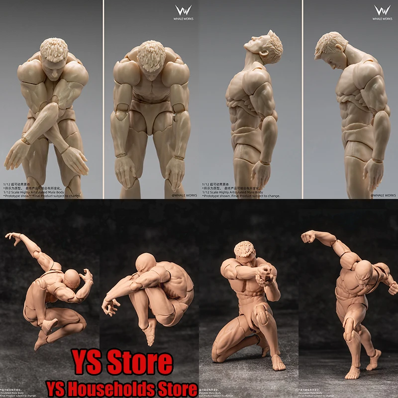 Whale Works 1/12 Super Flexible Ash Male Soldier Body Model Toys WW003 4 Colors 6inch Action Figure Accessory Collection
Whale Works 1/12 Super Flexible Ash Male Soldier Body Model Toys WW003 4 Colors 6inch Action Figure Accessory Collection