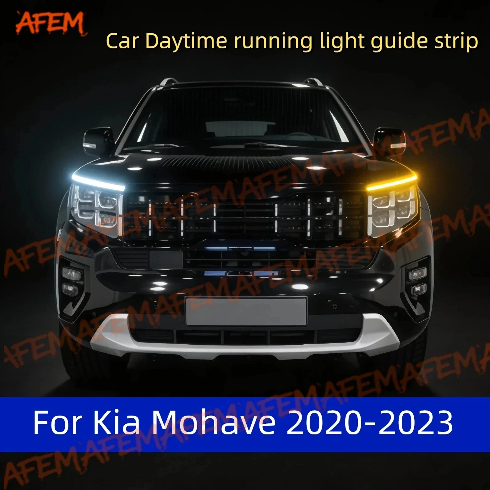Car DRL Daytime Running Light Start Scan Style Sequential Flowing Turn Signal Light Ultra-Thin LED For Kia Mohave 2020-2023
Car DRL Daytime Running Light Start Scan Style Sequential Flowing Turn Signal Light Ultra-Thin LED For Kia Mohave 2020-2023