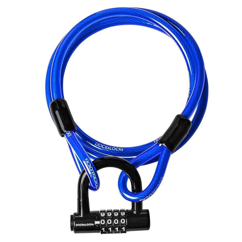 Security Cable Lock Set (5' to 25') Looped Ends, Weatherproof, Keyless Compact U-Lock with Combination, Anti-Theft for Bikes
Security Cable Lock Set (5' to 25') Looped Ends, Weatherproof, Keyless Compact U-Lock with Combination, Anti-Theft for Bikes