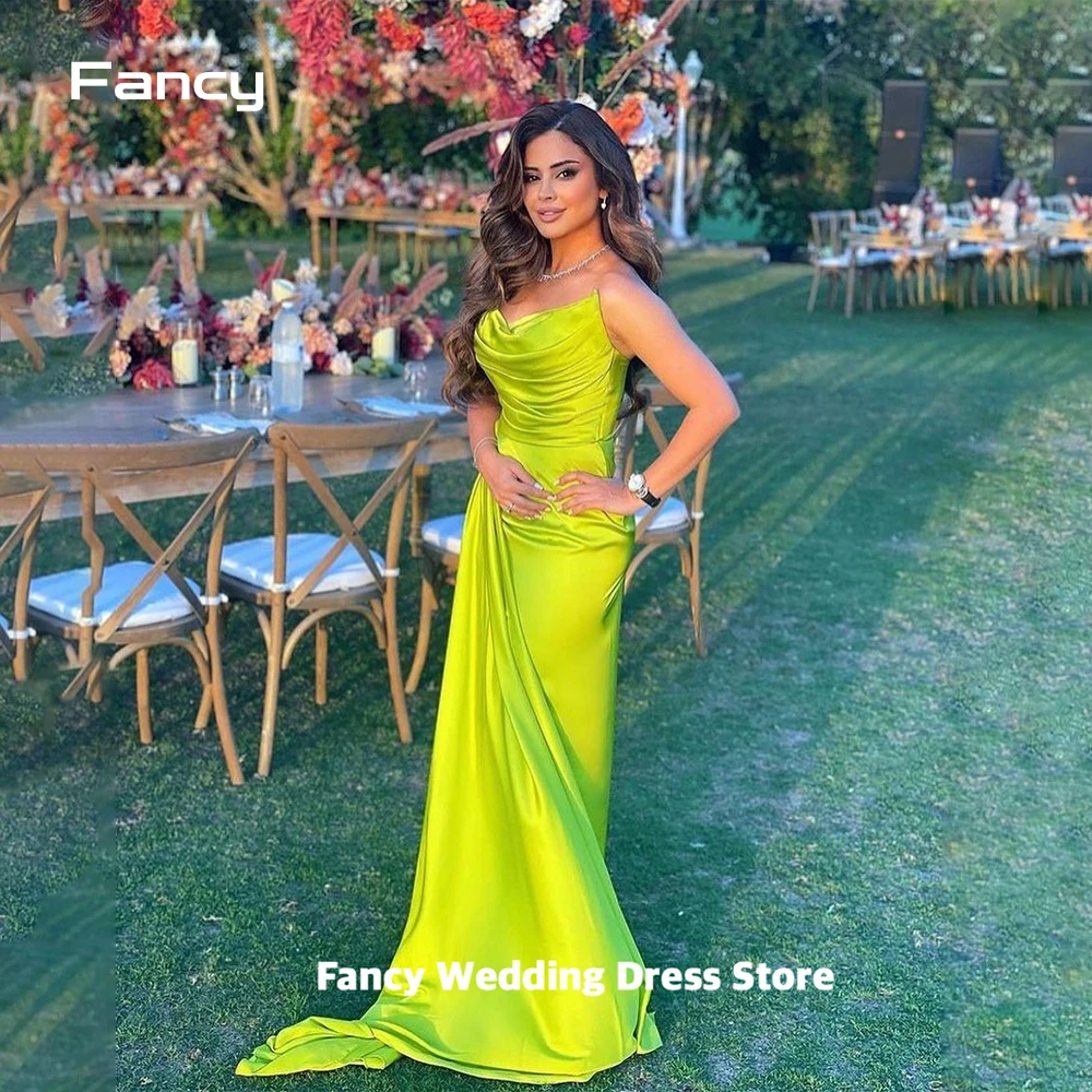 Fancy Sexy Fluorescent Green Evening Dress Saudi Arabia Mermaid Sleeveless Floor Length Prom Gown Floor Length Formal Dresses
Fancy Sexy Fluorescent Green Evening Dress Saudi Arabia Mermaid Sleeveless Floor Length Prom Gown Floor Length Formal Dresses