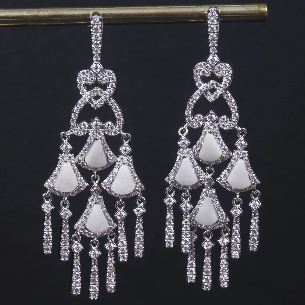 Luxury Heart Drops Earrings Trendy Cubic Zircon Wedding Engagement Party Dubai Long Tassels Earrings For Women Jewel E9652
Luxury Heart Drops Earrings Trendy Cubic Zircon Wedding Engagement Party Dubai Long Tassels Earrings For Women Jewel E9652