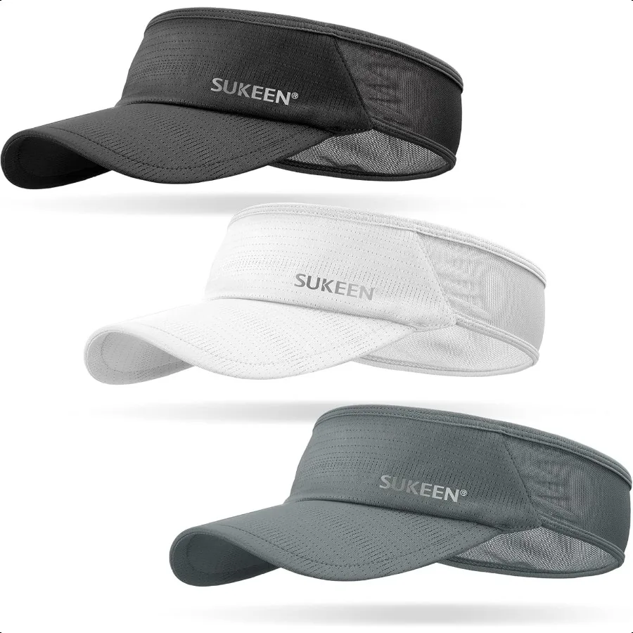 Sukeen 3 Pack Sports Sun Visor Men Women Lightweight Packable Cooling Stretchy Visor Hat for Running Tennis Golf
Sukeen 3 Pack Sports Sun Visor Men Women Lightweight Packable Cooling Stretchy Visor Hat for Running Tennis Golf