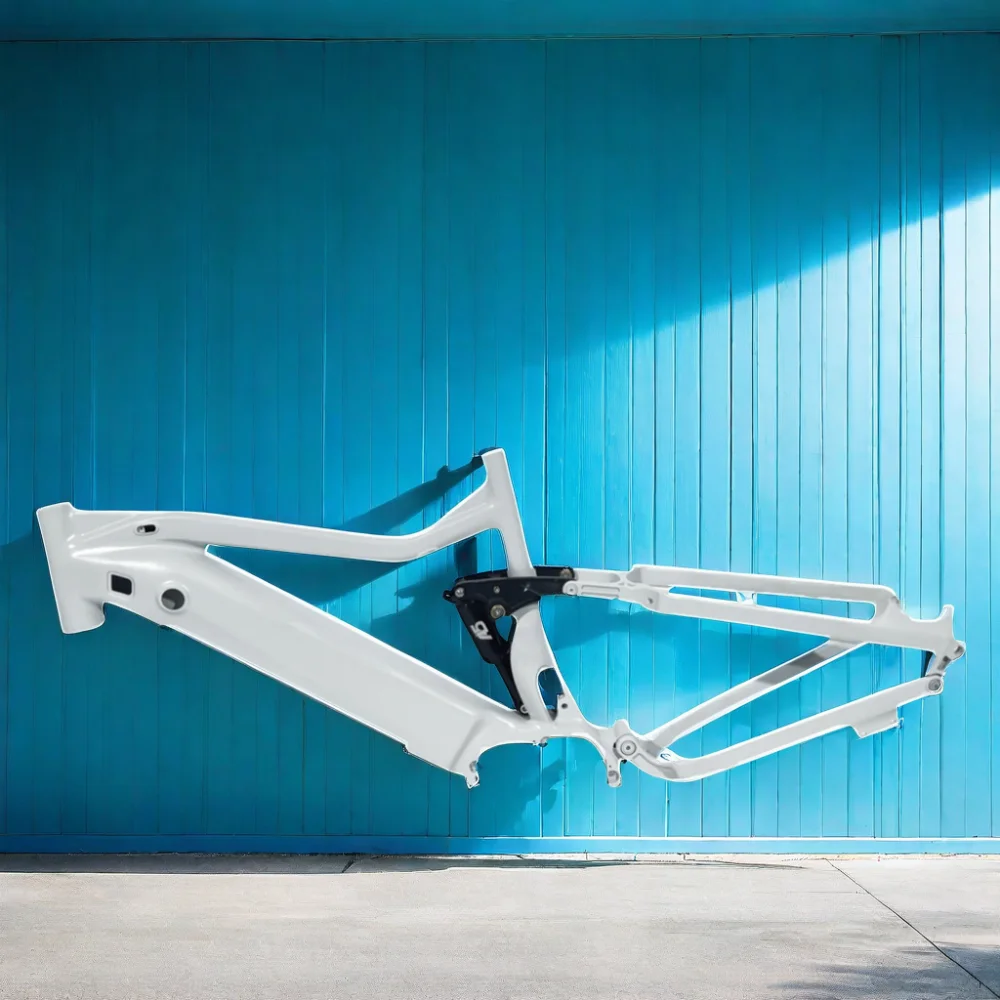 27.5" Gloss 6061 Aluminum Soft Tail Bafang E-MTB Frame
27.5" Gloss 6061 Aluminum Soft Tail Bafang E-MTB Frame