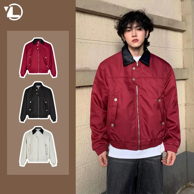 New Japanese Street Harajuku Mens Jacket Pilot Fashion Button Coat Casual Patchwork Lapel Zipper Unisex Bomber Outwear Male
New Japanese Street Harajuku Mens Jacket Pilot Fashion Button Coat Casual Patchwork Lapel Zipper Unisex Bomber Outwear Male