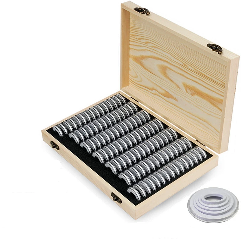 100pcs Coin Wooden Storage Box Transparent Plastic Coin Case Organizer with Adjustable Inner Cushion Coins Collecting Supplies
100pcs Coin Wooden Storage Box Transparent Plastic Coin Case Organizer with Adjustable Inner Cushion Coins Collecting Supplies