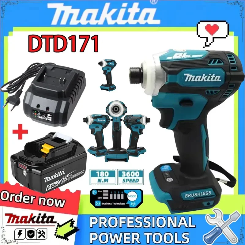 Makita DTD171 Rechargeable Screwdriver Drills Cordless Power Tools Brushless Impact Driver 18V BL Motor Bare Tool Unit Tools
Makita DTD171 Rechargeable Screwdriver Drills Cordless Power Tools Brushless Impact Driver 18V BL Motor Bare Tool Unit Tools