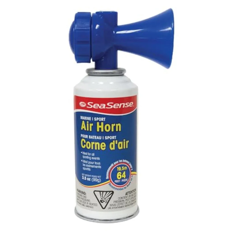 Air Horn Large Size 3.5 oz 118 dB Loud 1 Mile Range Meets EPA and USCG Standards Great for Boat and Marine Safety Ideal for Spo
Air Horn Large Size 3.5 oz 118 dB Loud 1 Mile Range Meets EPA and USCG Standards Great for Boat and Marine Safety Ideal for Spo