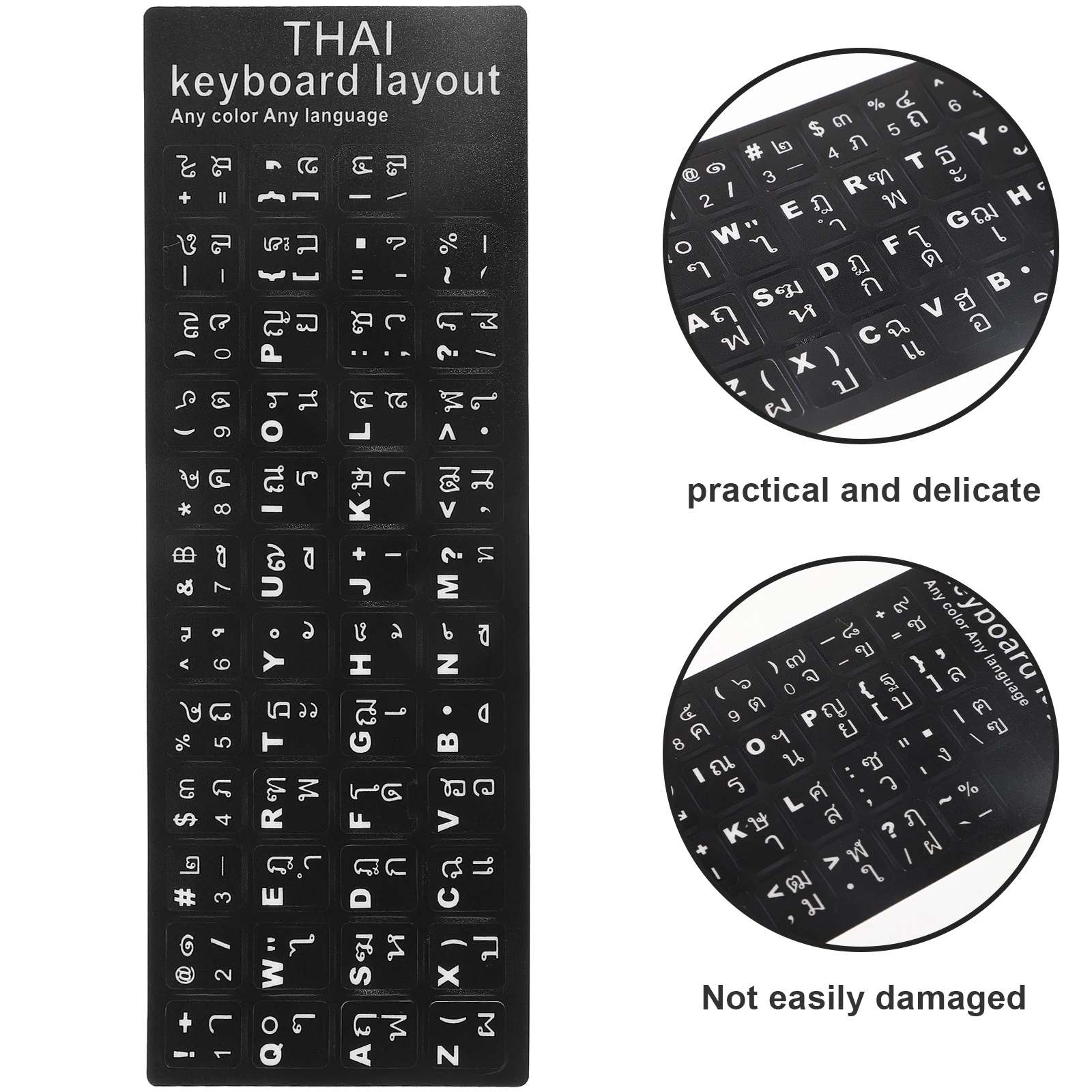 2 Sheets Thai Language Keyboard Stickers Replacement Lettering Labels For Laptop Computer Notebooks Foreign Language Learning
2 Sheets Thai Language Keyboard Stickers Replacement Lettering Labels For Laptop Computer Notebooks Foreign Language Learning