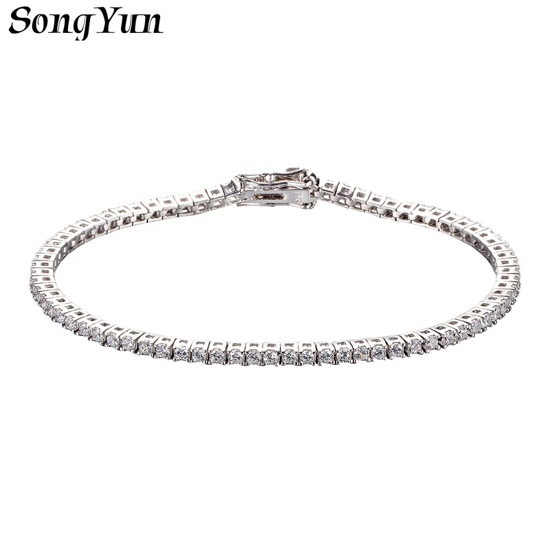 SONGYUN Brand Jewelry 925 Sterling Silver Bracelet Moissanite Diamond Chain Tennis Bracelets for Women Real Gold Plated Bangle
SONGYUN Brand Jewelry 925 Sterling Silver Bracelet Moissanite Diamond Chain Tennis Bracelets for Women Real Gold Plated Bangle