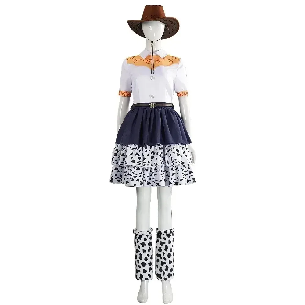 Halloween Cowgirl Jessie Cosplay Costume for Adult Women and Girls Toy Cowboy Doll Dress and Hat Fancy dress for children
Halloween Cowgirl Jessie Cosplay Costume for Adult Women and Girls Toy Cowboy Doll Dress and Hat Fancy dress for children