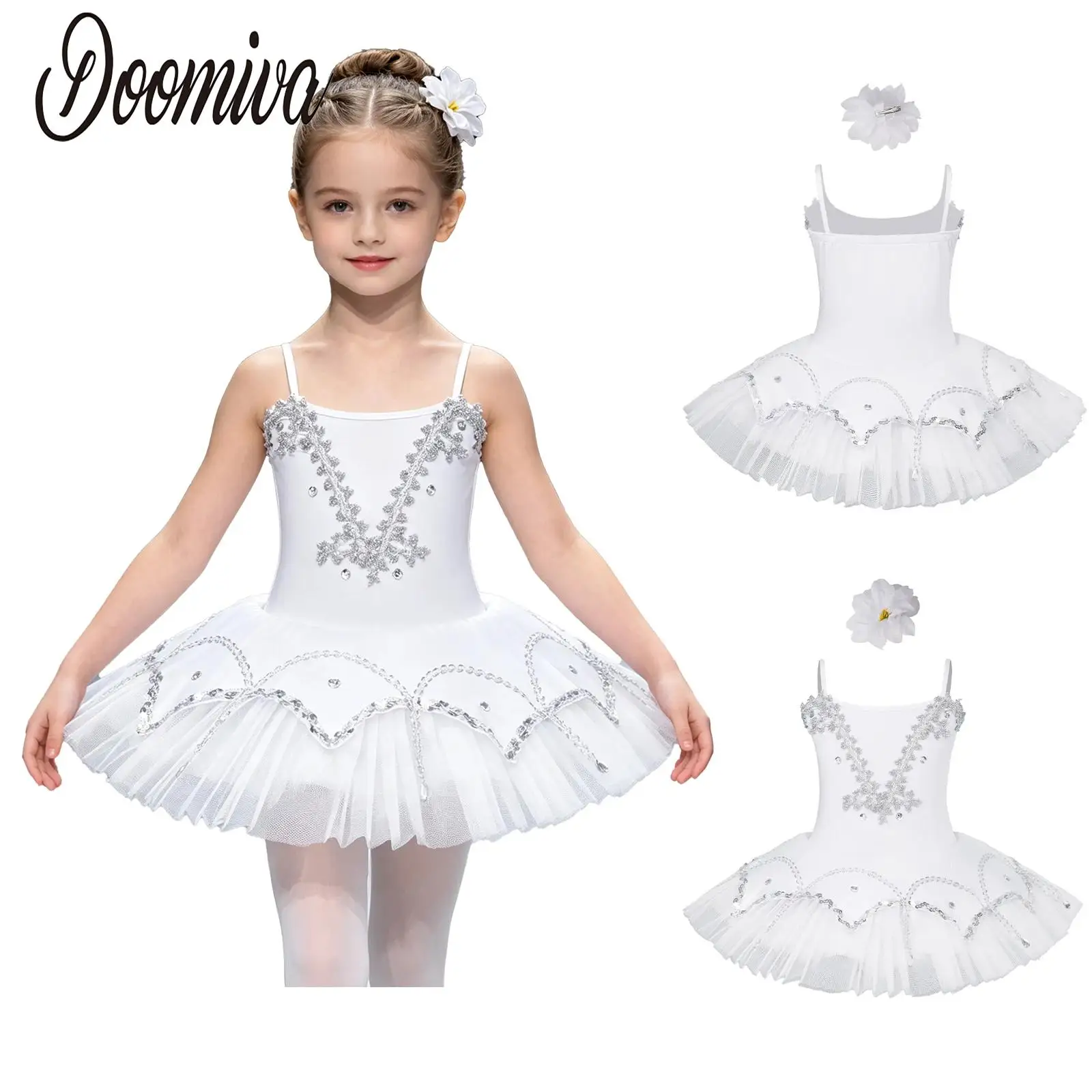 Kids Girls Ballet Dance Ballerina Performance Costume Rhinestones Braid Trim Sleeveless Spaghetti Straps Layer Ballet Tutu Dress
Kids Girls Ballet Dance Ballerina Performance Costume Rhinestones Braid Trim Sleeveless Spaghetti Straps Layer Ballet Tutu Dress