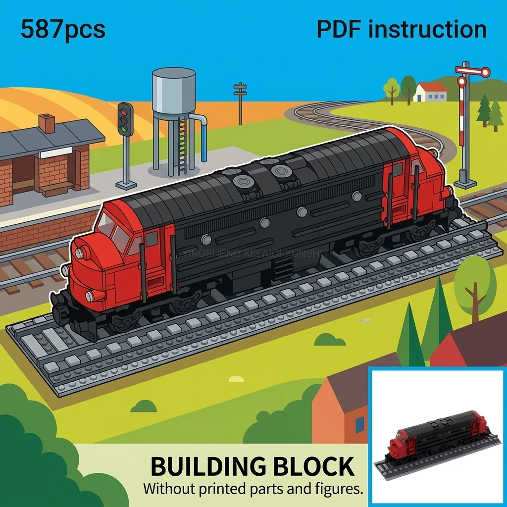 MOC Classic European Diesel Locomotive Building Blocks Retro Railway Train Diorama Display Model Adult Collector Brick Set
MOC Classic European Diesel Locomotive Building Blocks Retro Railway Train Diorama Display Model Adult Collector Brick Set