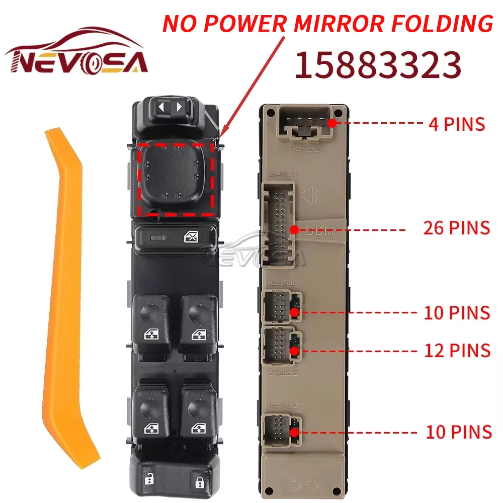 Door Window Control Switch For 2003-2007 Chevrolet Avalanche Silverado Suburban Tahoe Cadillac Escalade For GMC Sierra 15883323
Door Window Control Switch For 2003-2007 Chevrolet Avalanche Silverado Suburban Tahoe Cadillac Escalade For GMC Sierra 15883323