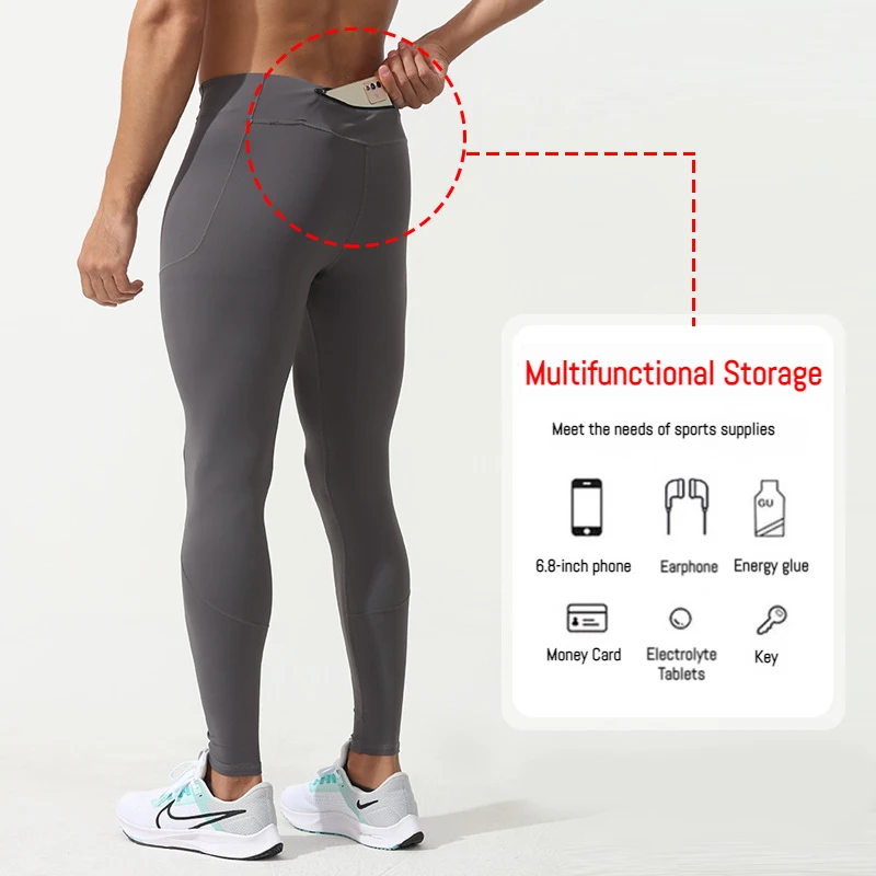 Мужские нейлоновые компрессионные колготки, быстросохнущие дышащие спортивные штаны для йоги и бега с карманом на молнии
Мужские нейлоновые компрессионные колготки, быстросохнущие дышащие спортивные штаны для йоги и бега с карманом на молнии