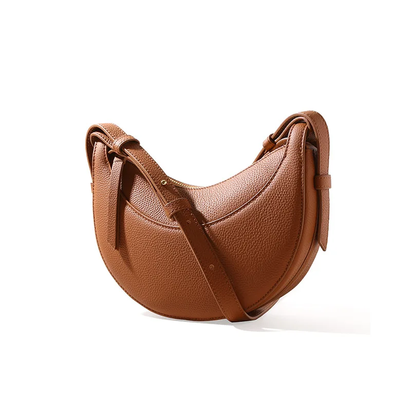 Women Genuine Leather Crescent Moon Hobo Bag, Soft Cowhide Shoulder Crossbody Purse with Zipper
Women Genuine Leather Crescent Moon Hobo Bag, Soft Cowhide Shoulder Crossbody Purse with Zipper