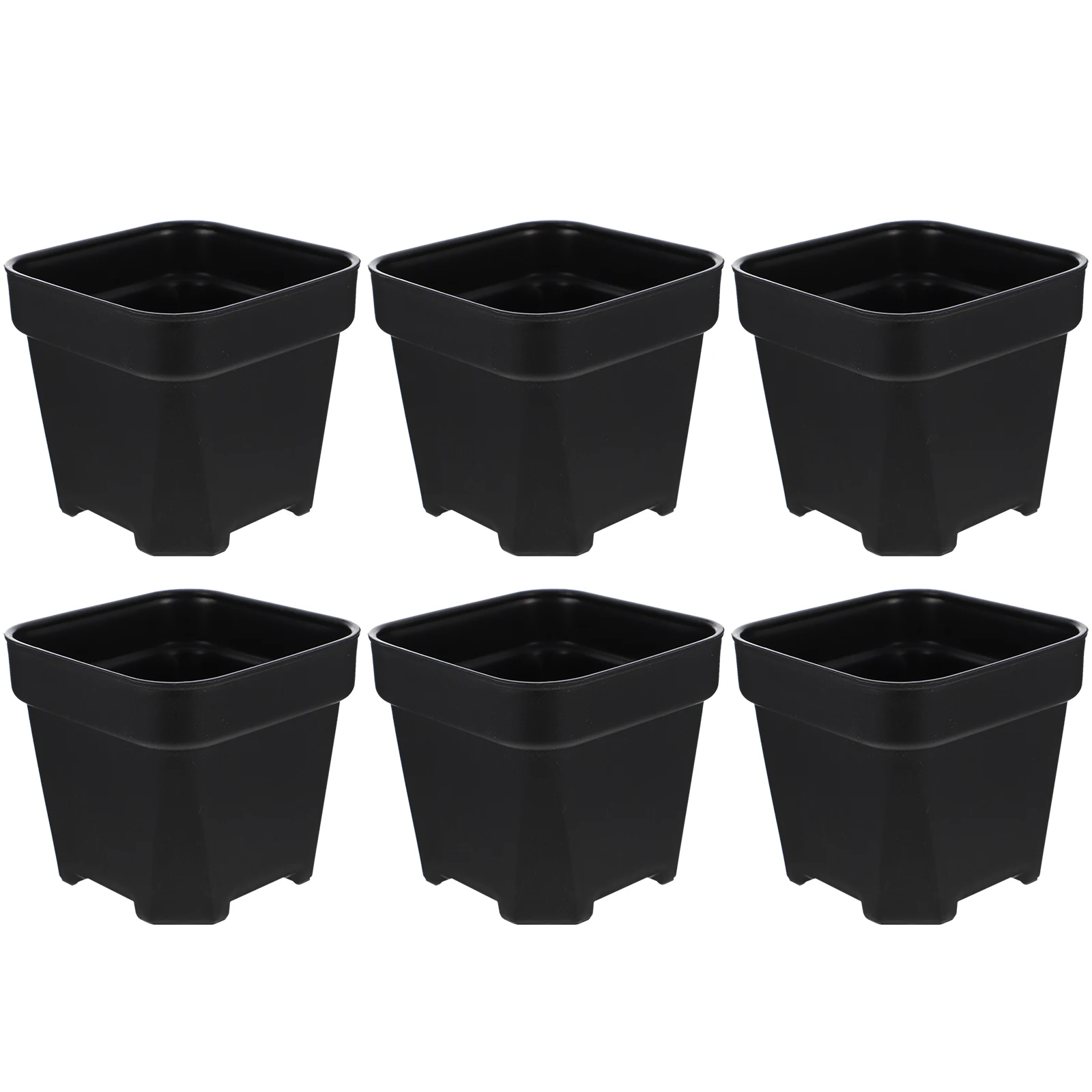6 Pcs Square Flowers Planting Pots Flowerpots Black Chunky Indoor Succulent Nursery Planters for Gardening Transplanting
6 Pcs Square Flowers Planting Pots Flowerpots Black Chunky Indoor Succulent Nursery Planters for Gardening Transplanting