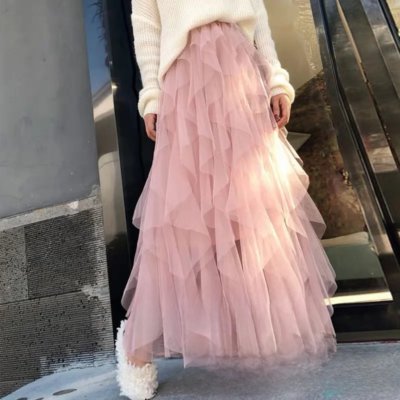 Irregular Cake Tulle Skirt Women's Autumn Winter 2023 New Ins Net Puffy Skirt Super Fairy Long Skirt Sweet Sle Pure Color
Irregular Cake Tulle Skirt Women's Autumn Winter 2023 New Ins Net Puffy Skirt Super Fairy Long Skirt Sweet Sle Pure Color